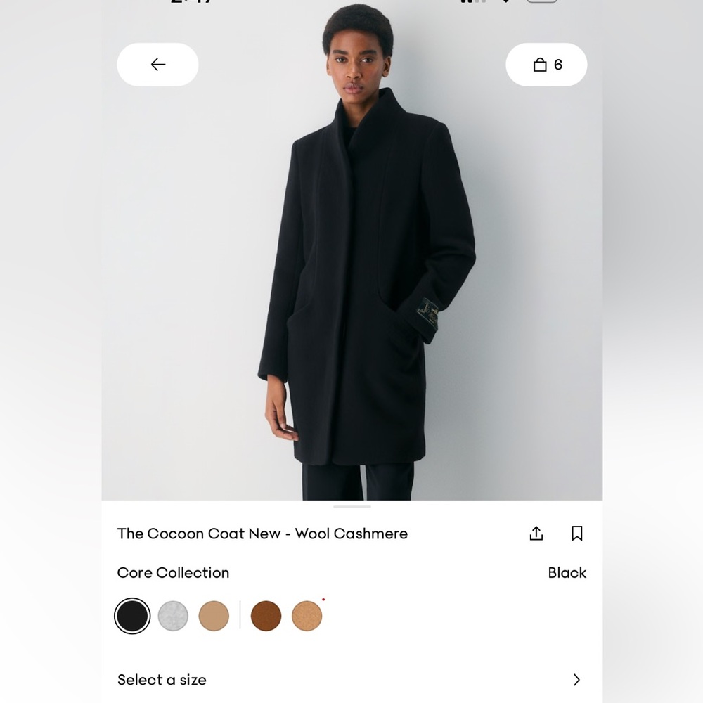 Aritzia Cocoon Coat - Size medium